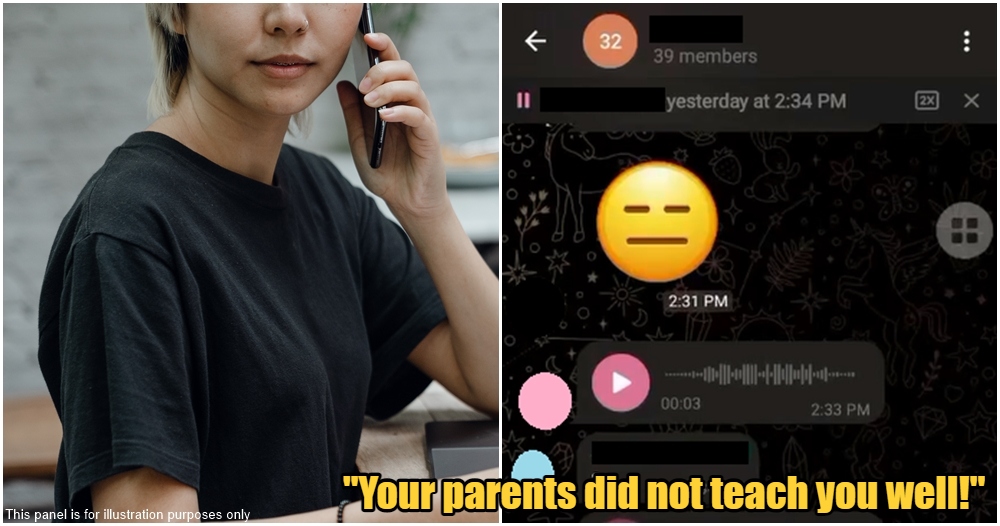 woman scold on telegram group 1
