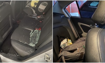 window broken mall parking