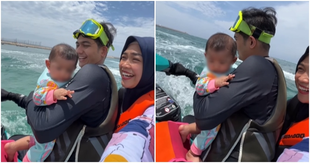 bring baby on jet ski netizens angry