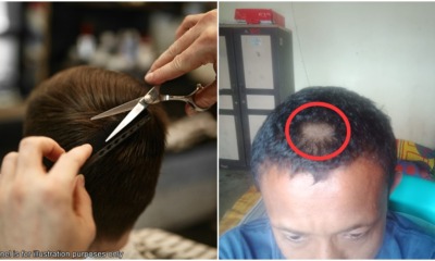 indonesian teacher gets hair cut by parents