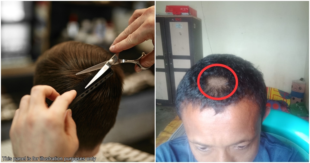 indonesian teacher gets hair cut by parents