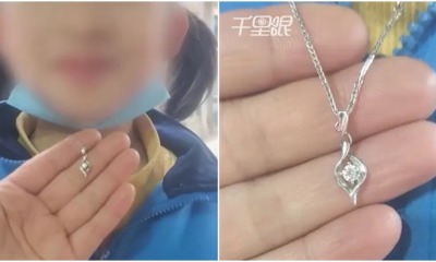 valentines day child necklace