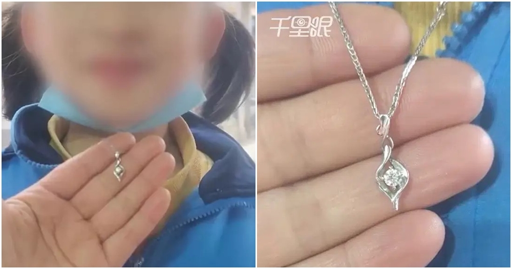 valentines day child necklace