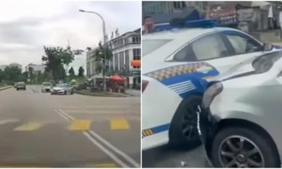 accident police car u turn