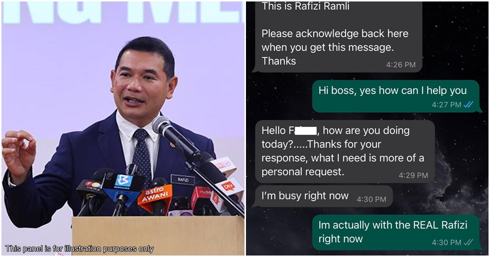 scammer pretend rafizi