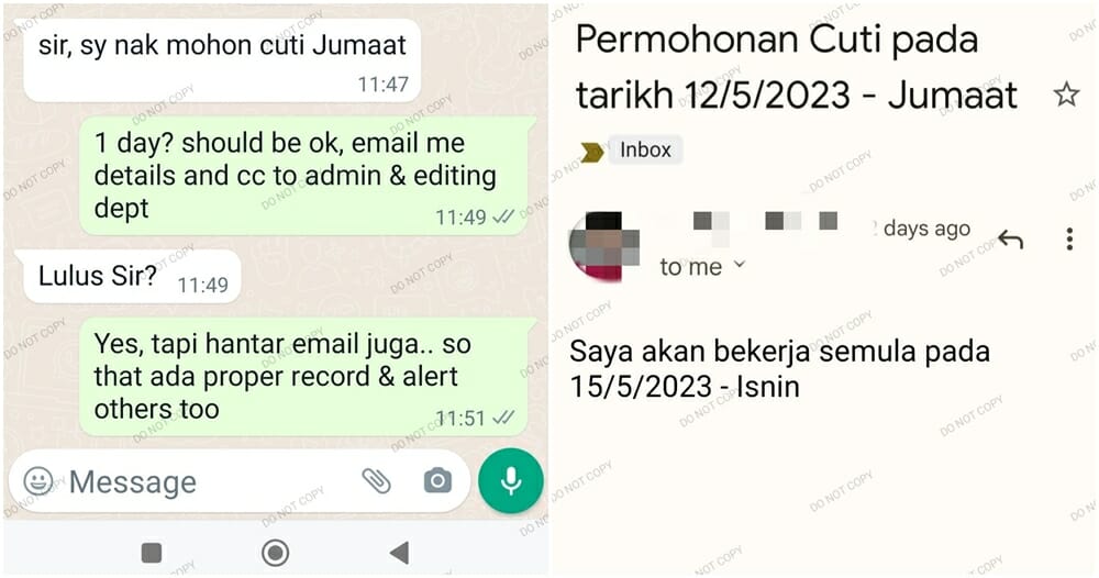 email apply for leave