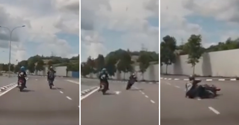 feat image rempit wheelie fail