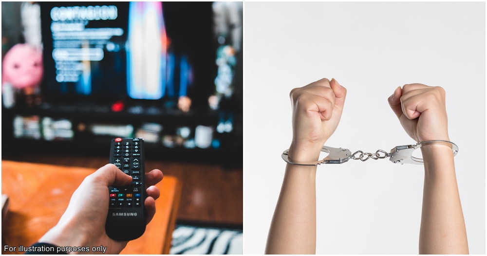 tv box woman detained