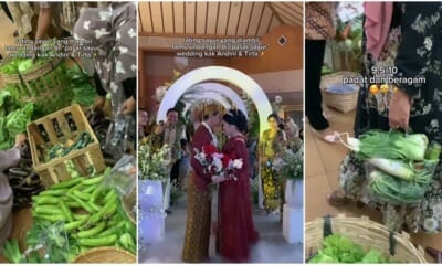 wedding door gift vegetables