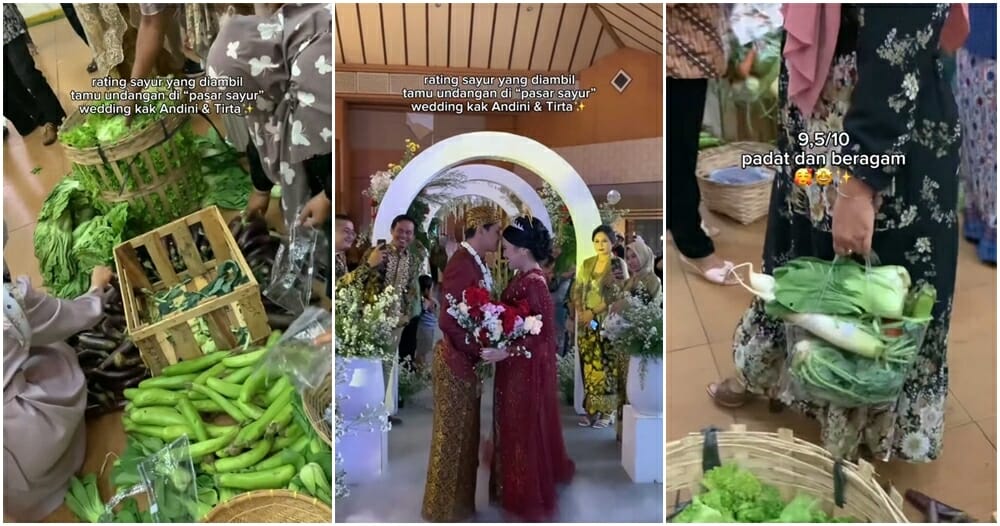 wedding door gift vegetables