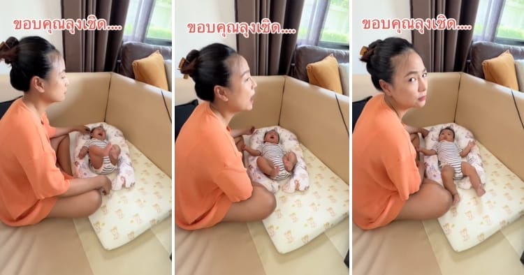 feat image thai mother stop baby cry trick