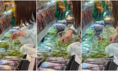 take grape from boxes and eat