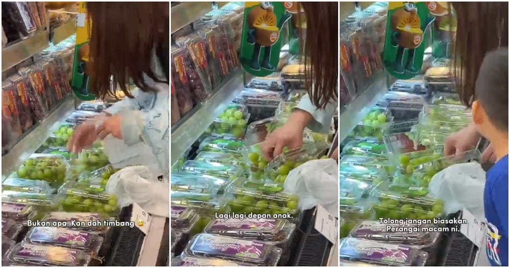 take grape from boxes and eat