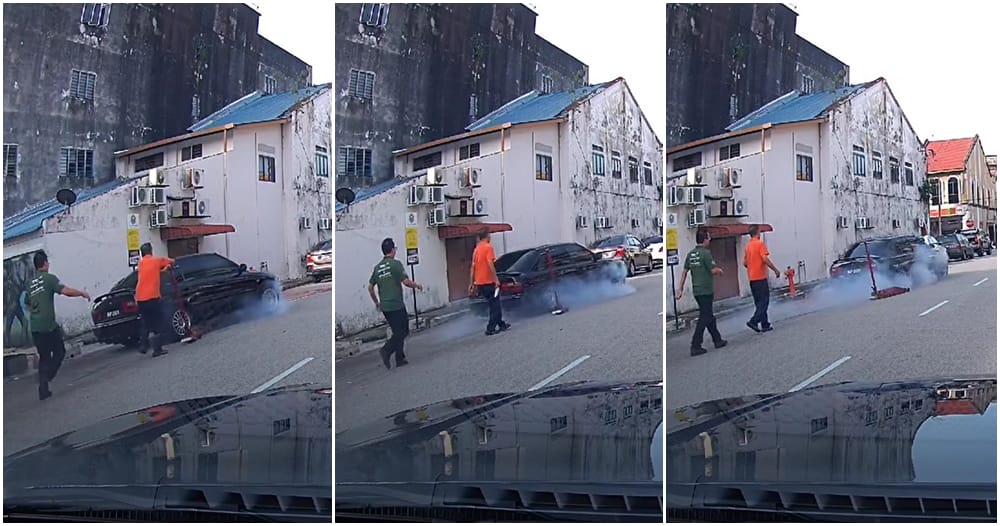 car new tyre run off