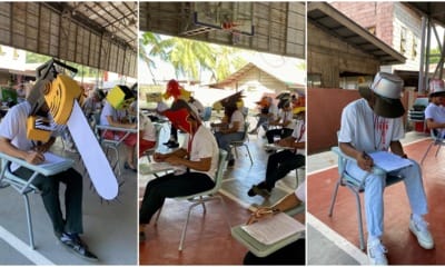 filipino uni exam anti cheating helmets