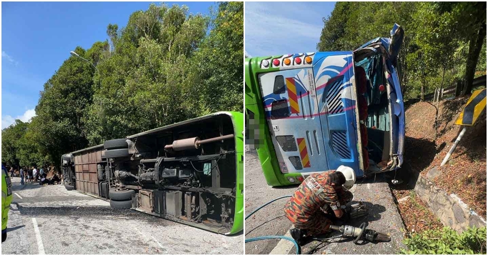 bus overturn on genting