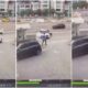 car roll down accident