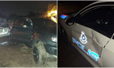 khalwat ram into cop car